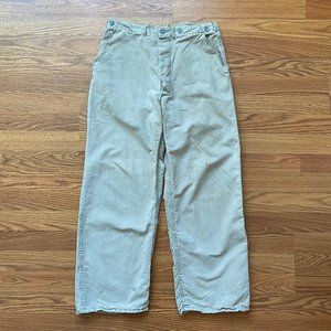 Vintage Beige Cotton Workwear Pant 31in Waist